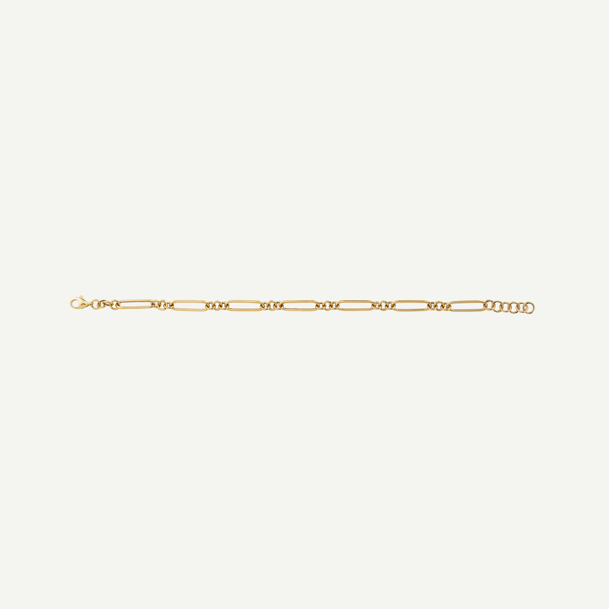 Gold Mixed Link Paperclip Bracelet