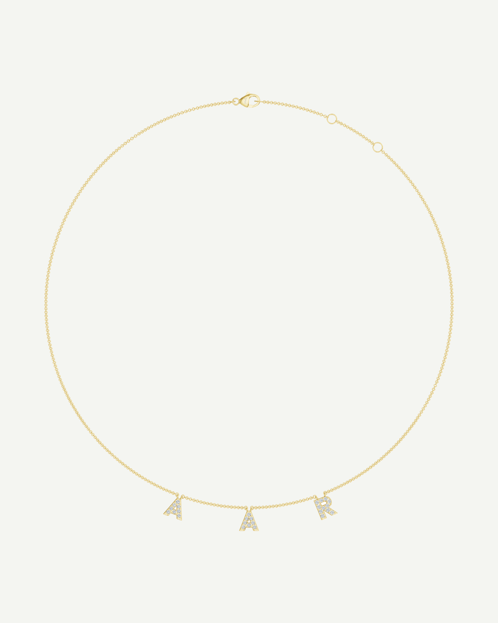 Personalised Diamond Initial Necklace in Gold | 0.80–1.20CT