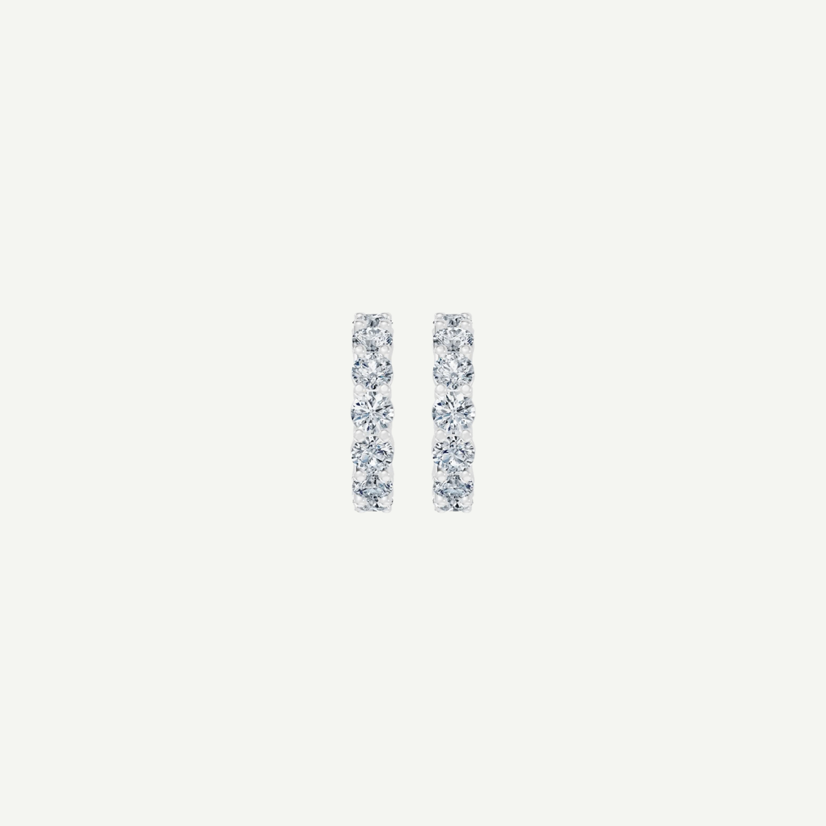 Diamond Half Hoop Earrings | 2CT | VIVIE