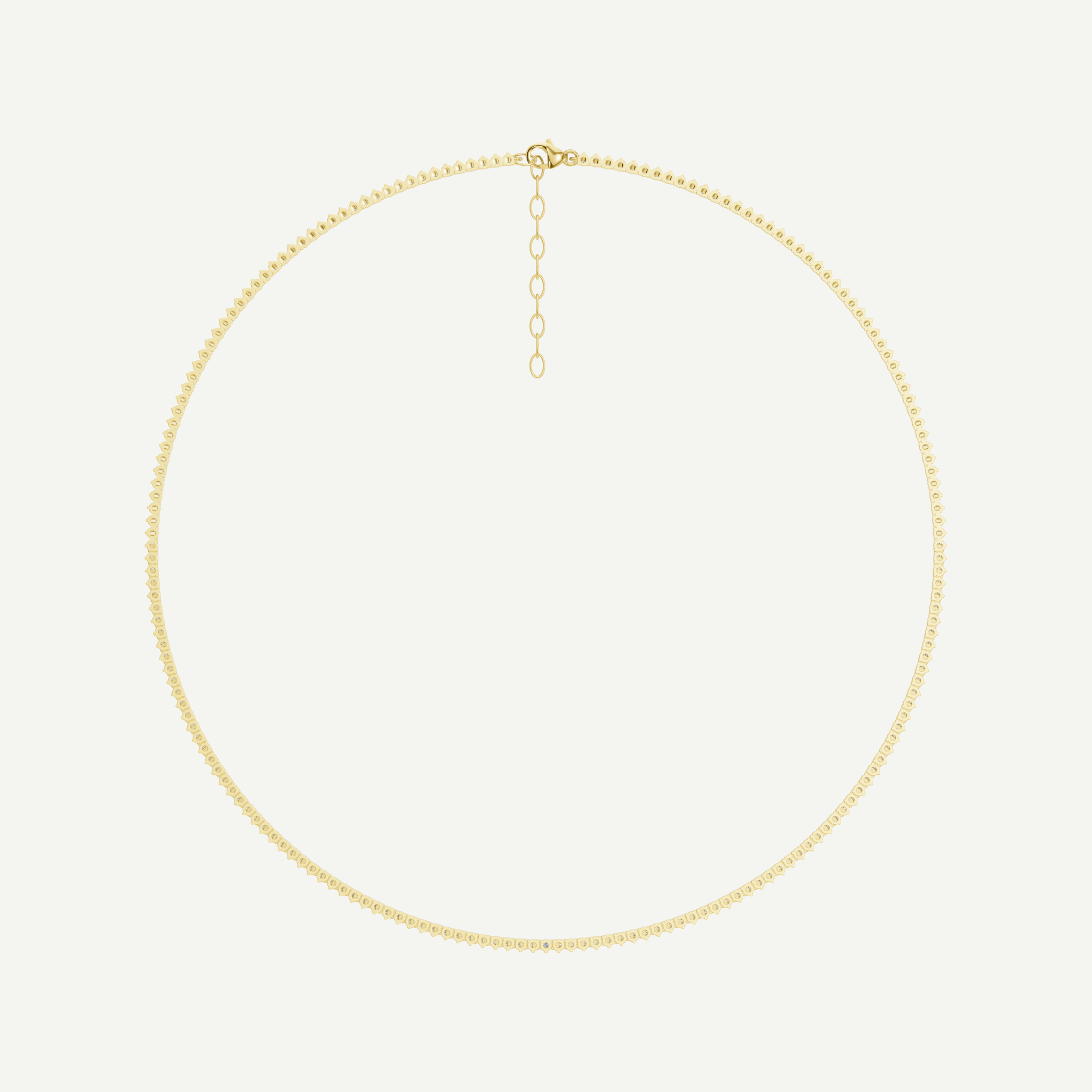 Diamond Baby Tennis Necklace | 2.08CT 3-Prong in 14K Gold