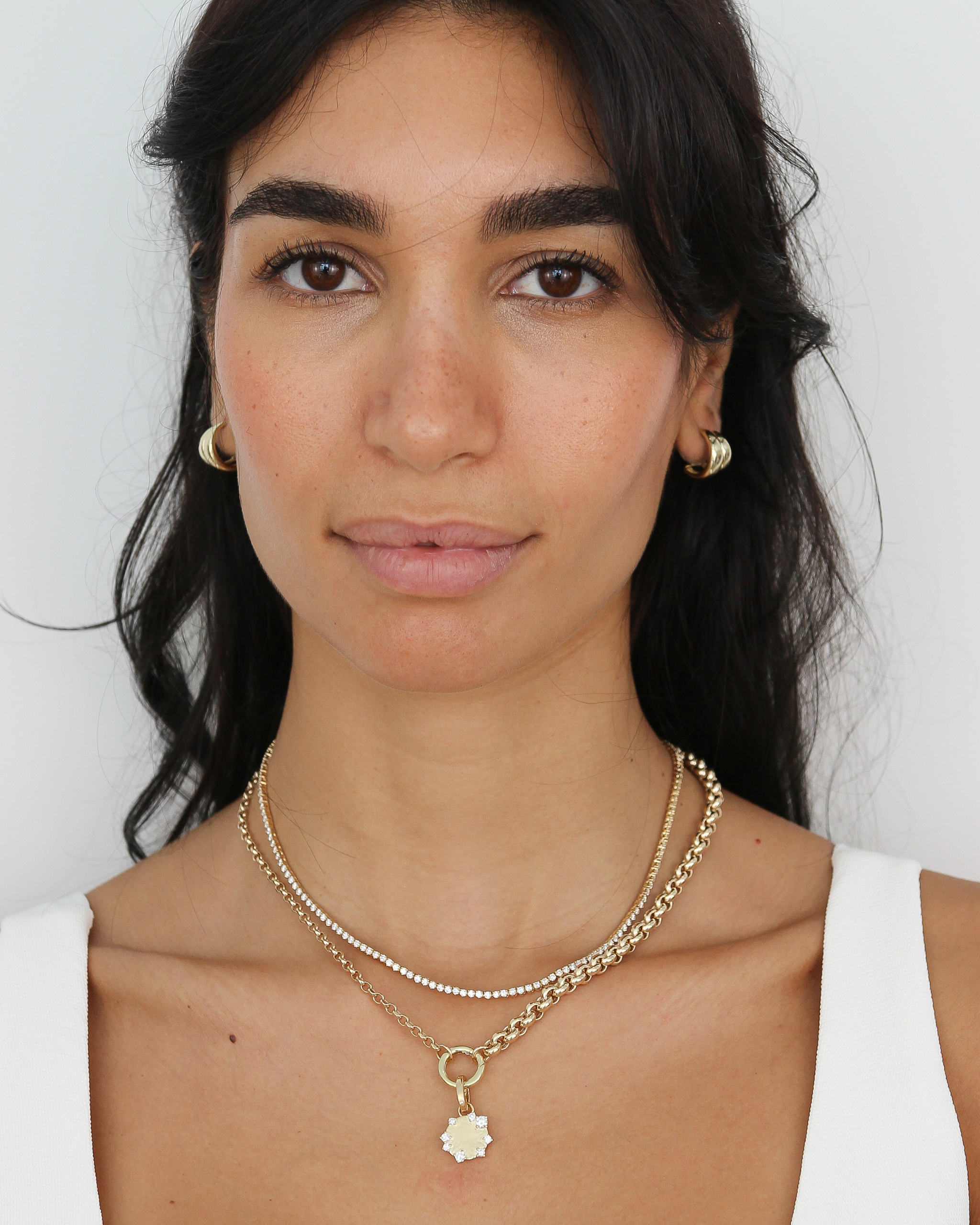 Diamond Disc Engravable Medallion | 0.5CT in 14KT Gold