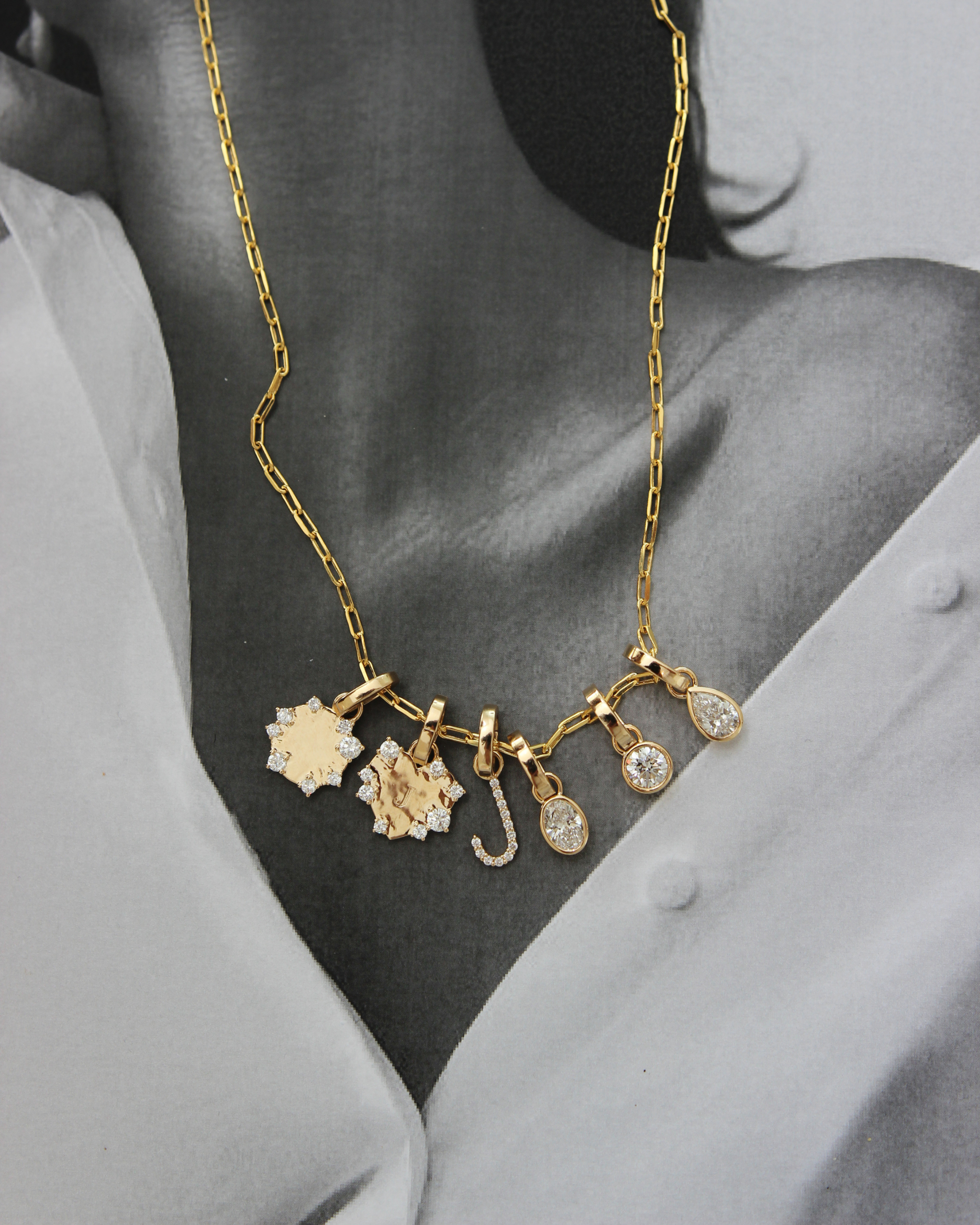 Diamond Heart Engravable Medallion | 0.5CT in 14KT Gold