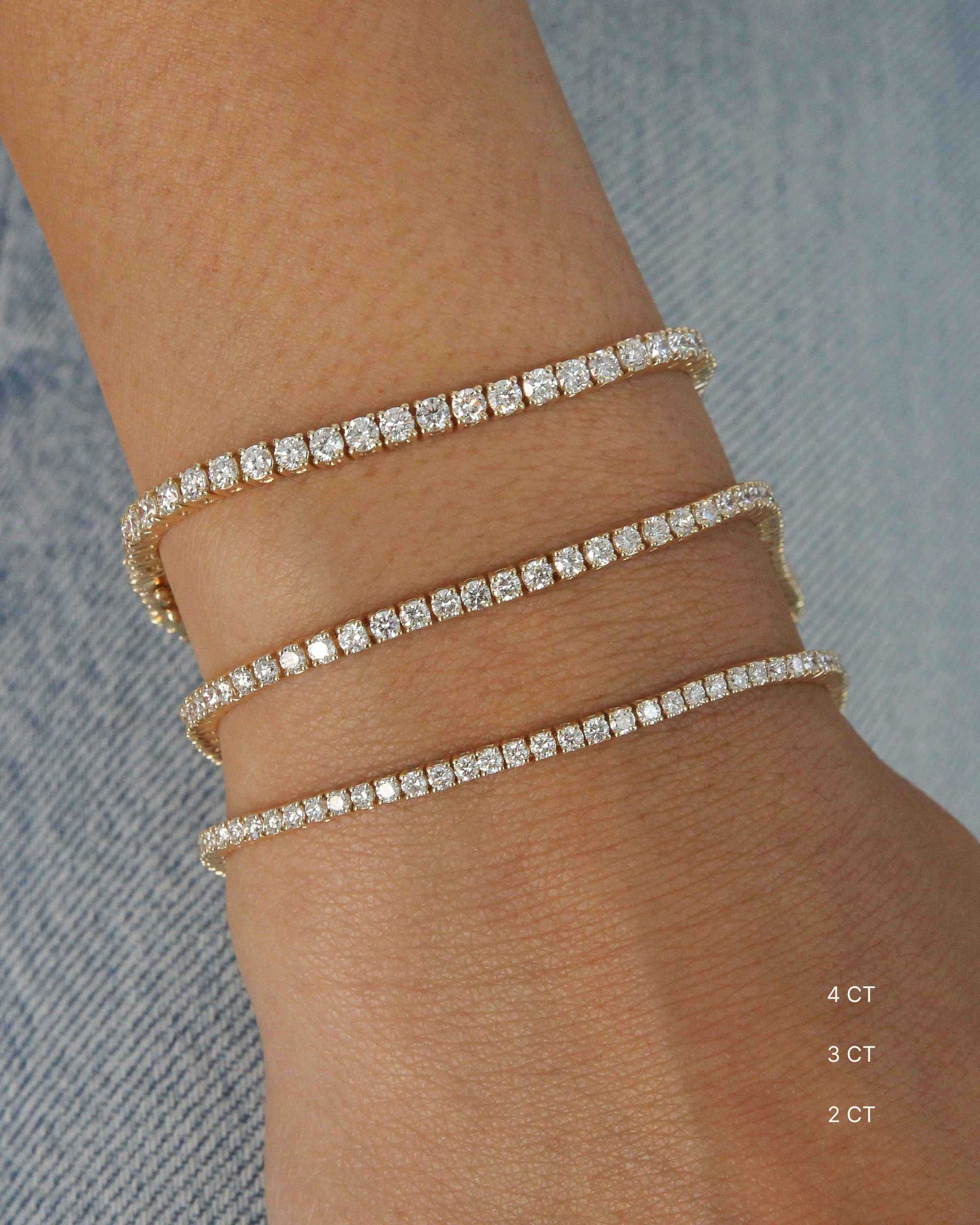 Diamond Tennis Bracelet | Classic 4-Prong | 2 - 4CT in 14K Gold