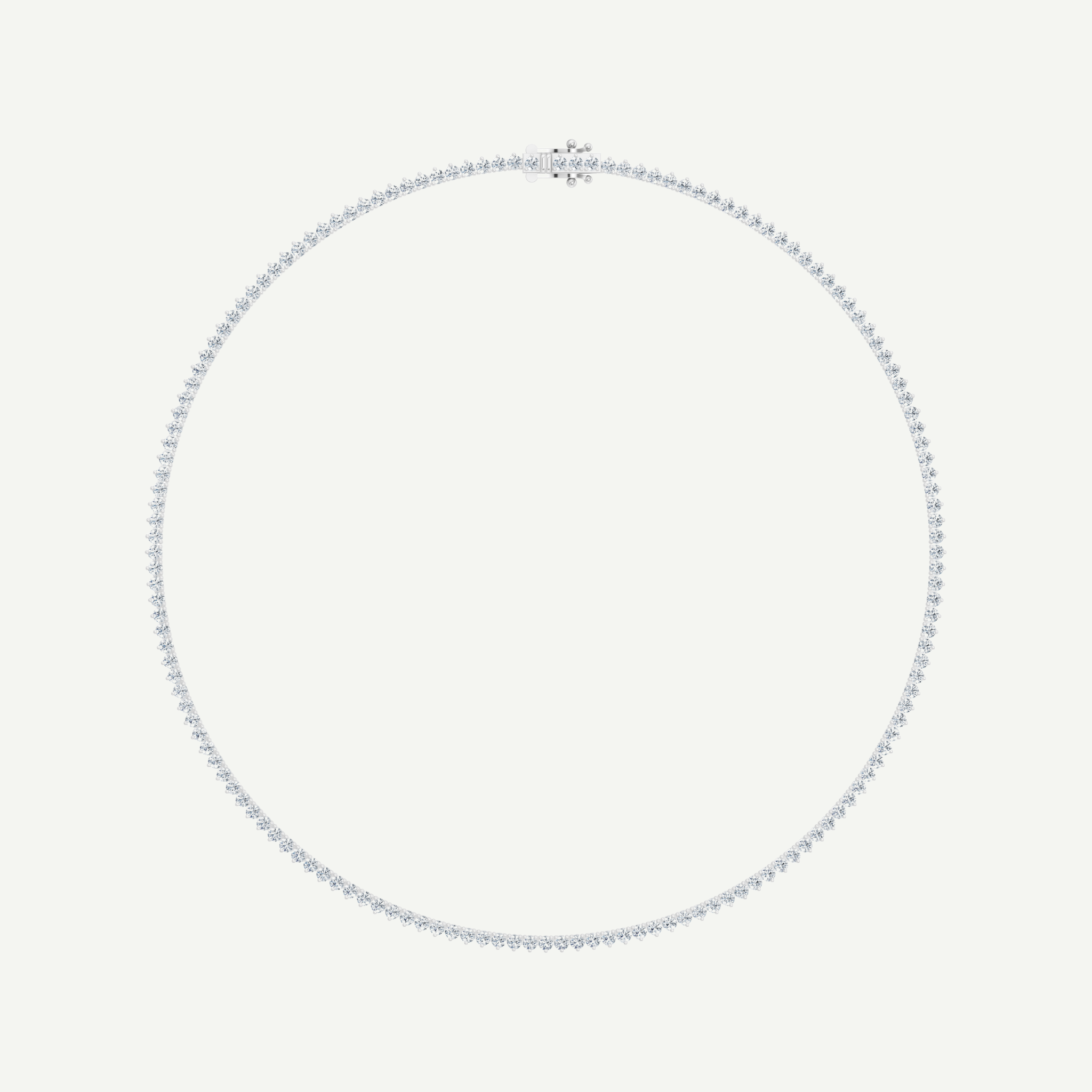 Diamond Tennis Necklace | Classic 3-Prong | 5.03 - 7CT in 14K Gold