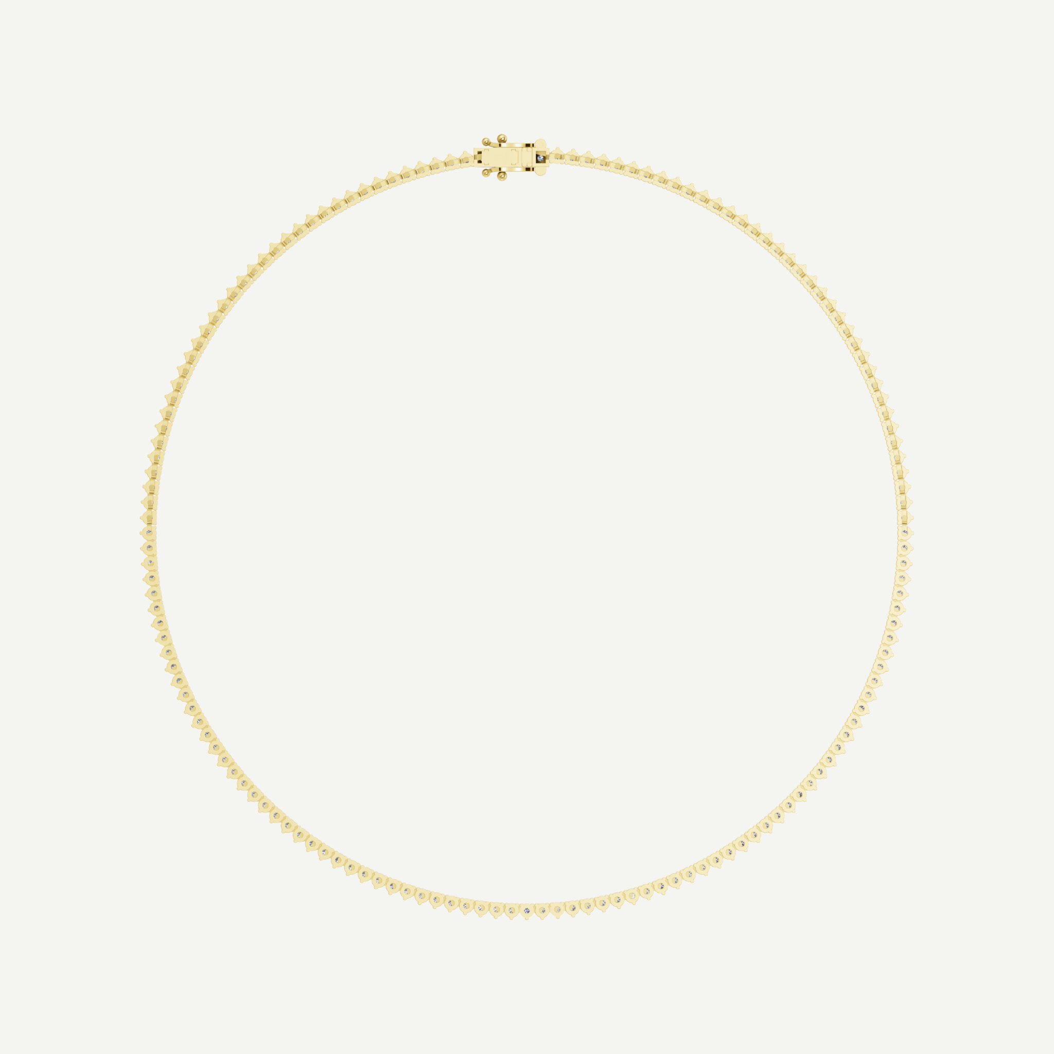 Diamond Tennis Necklace | Classic 3-Prong | 5.03 - 7CT in 14K Gold