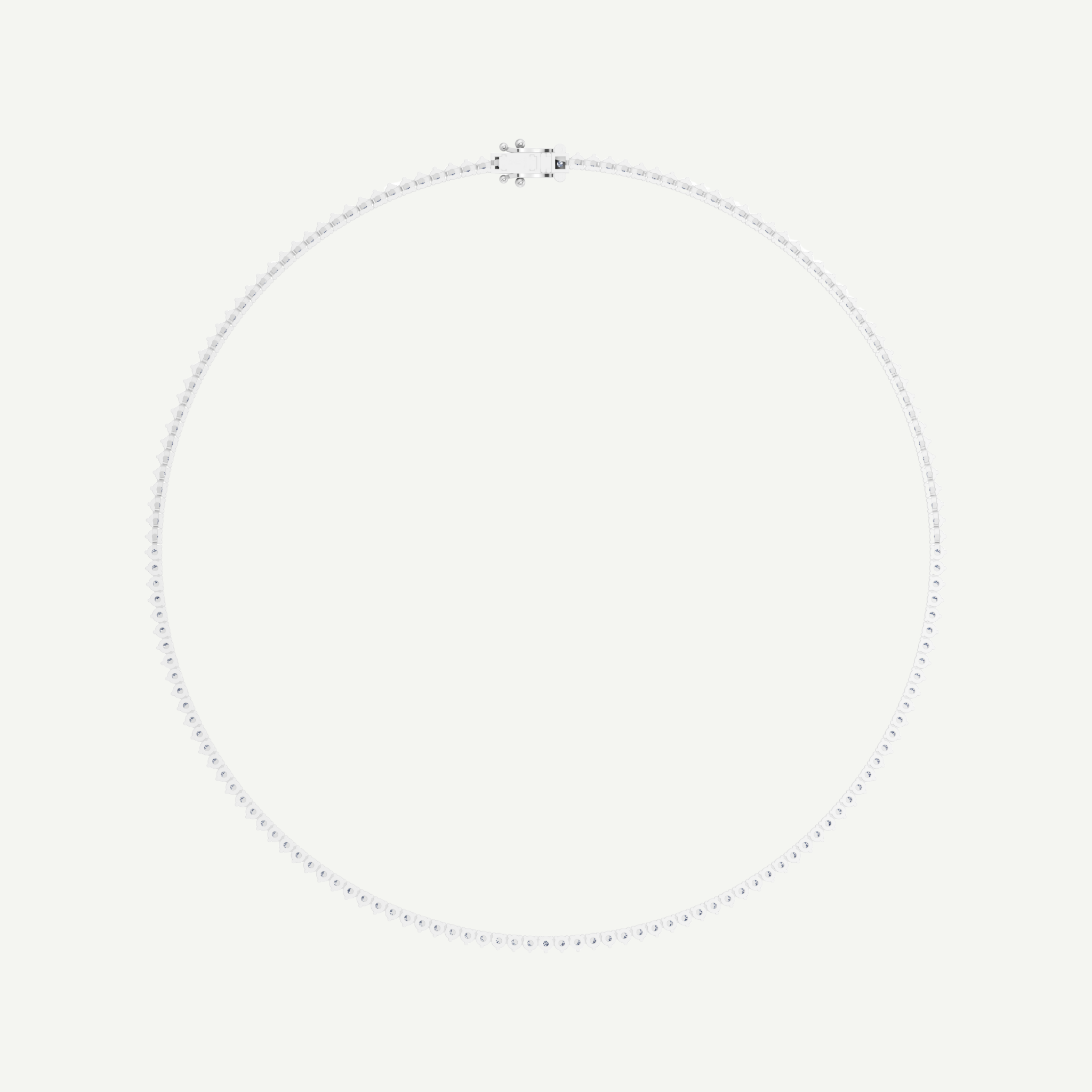 Diamond Tennis Necklace | Classic 3-Prong | 5.03 - 7CT in 14K Gold