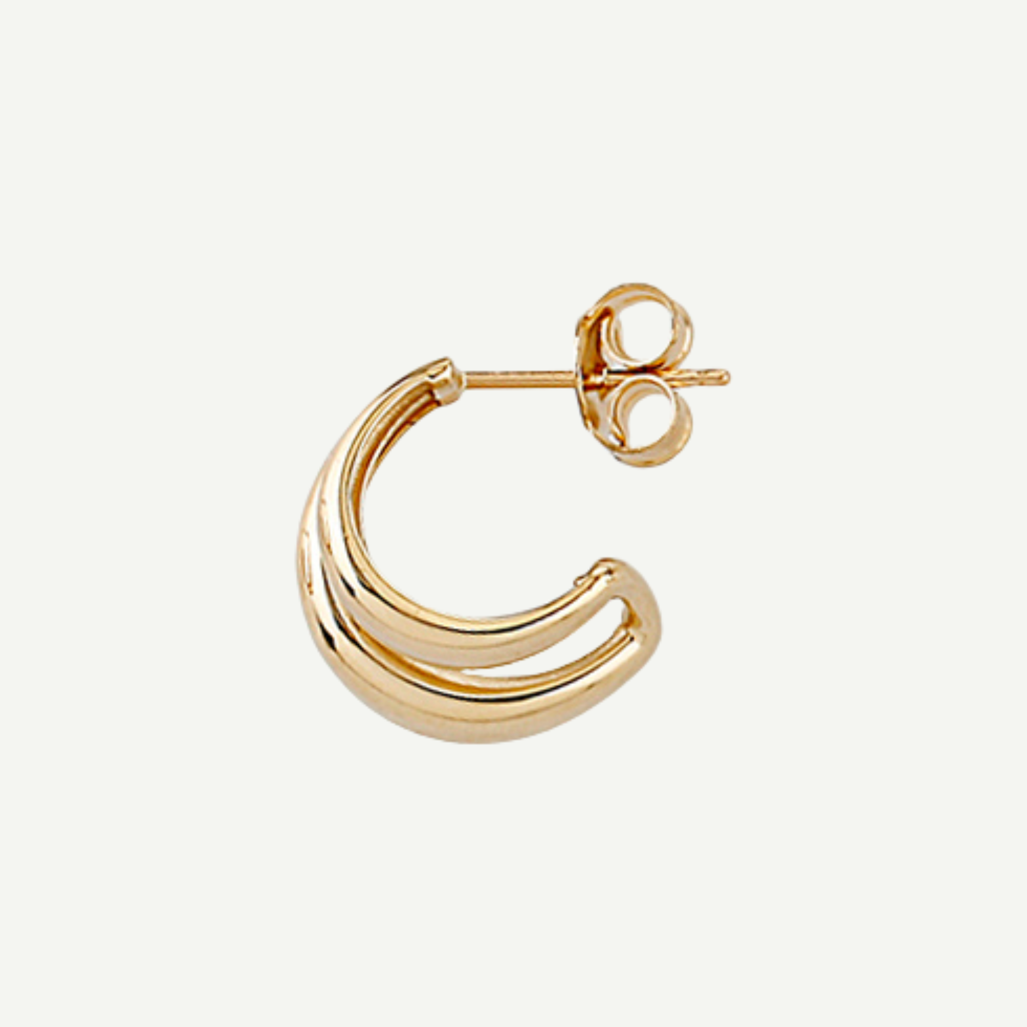 Double Drop Hoop Earrings | in 10K Gold