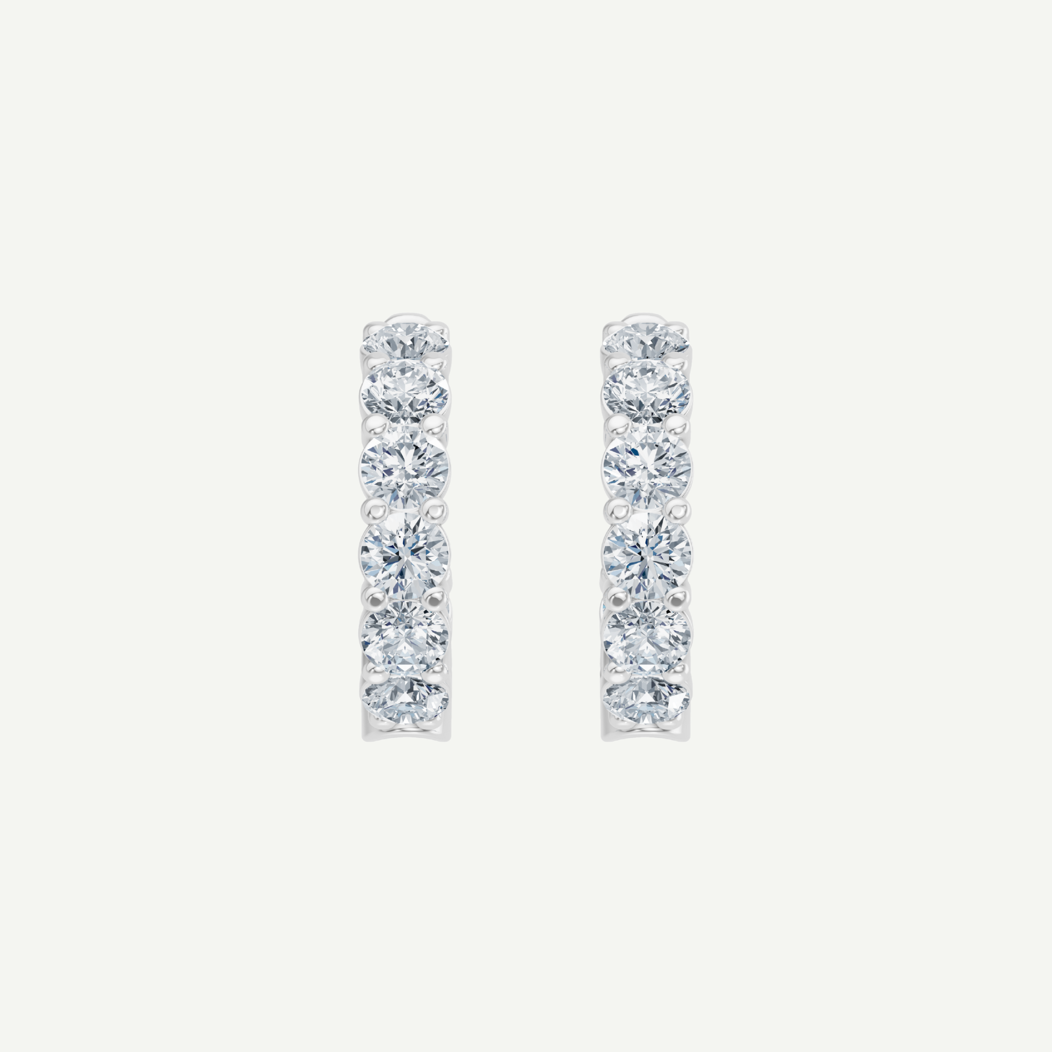 Half Hoop Diamond Earrings | 3CT in 14K Gold