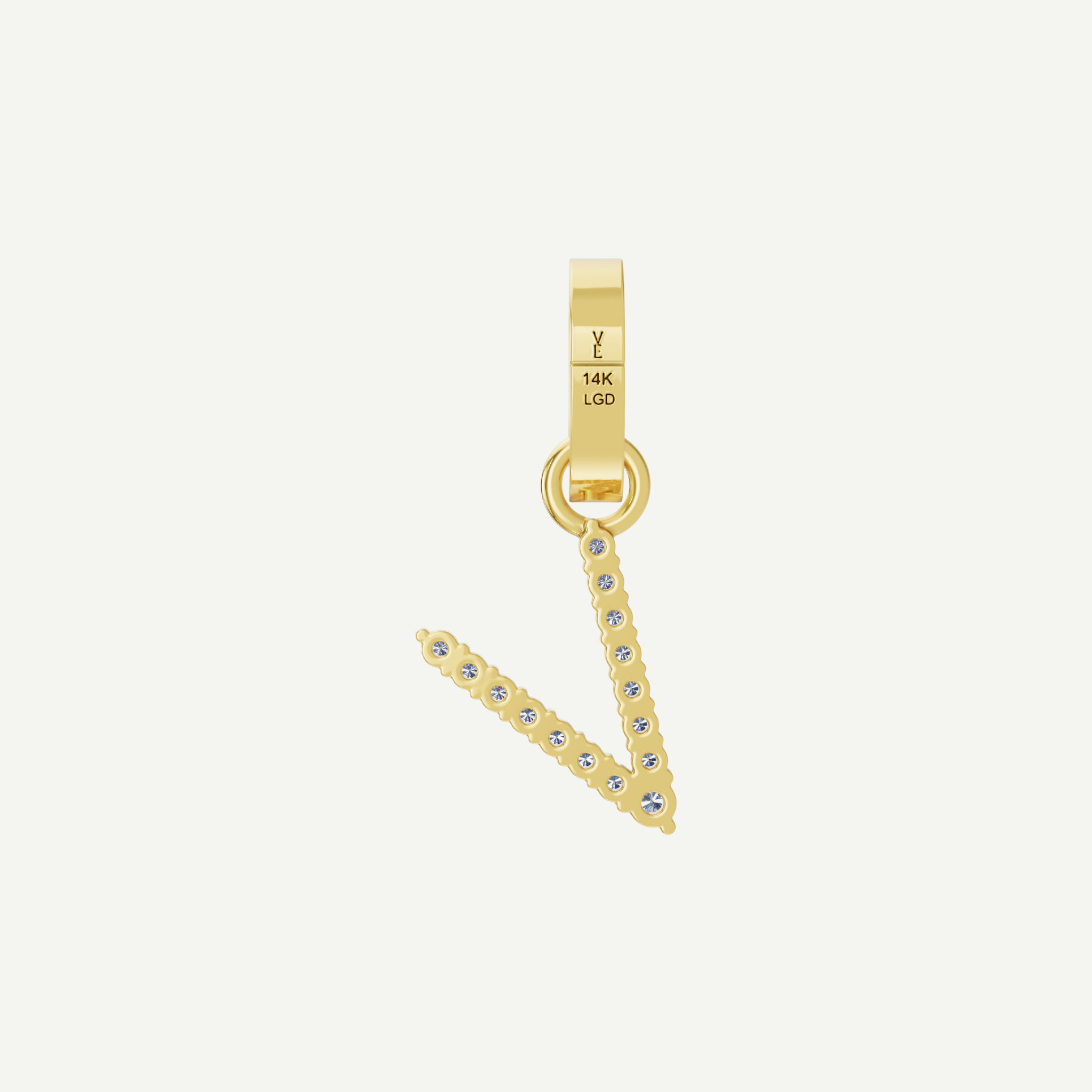 Initials Diamond Pendant | 0.15 - 0.40CT in 14K Gold