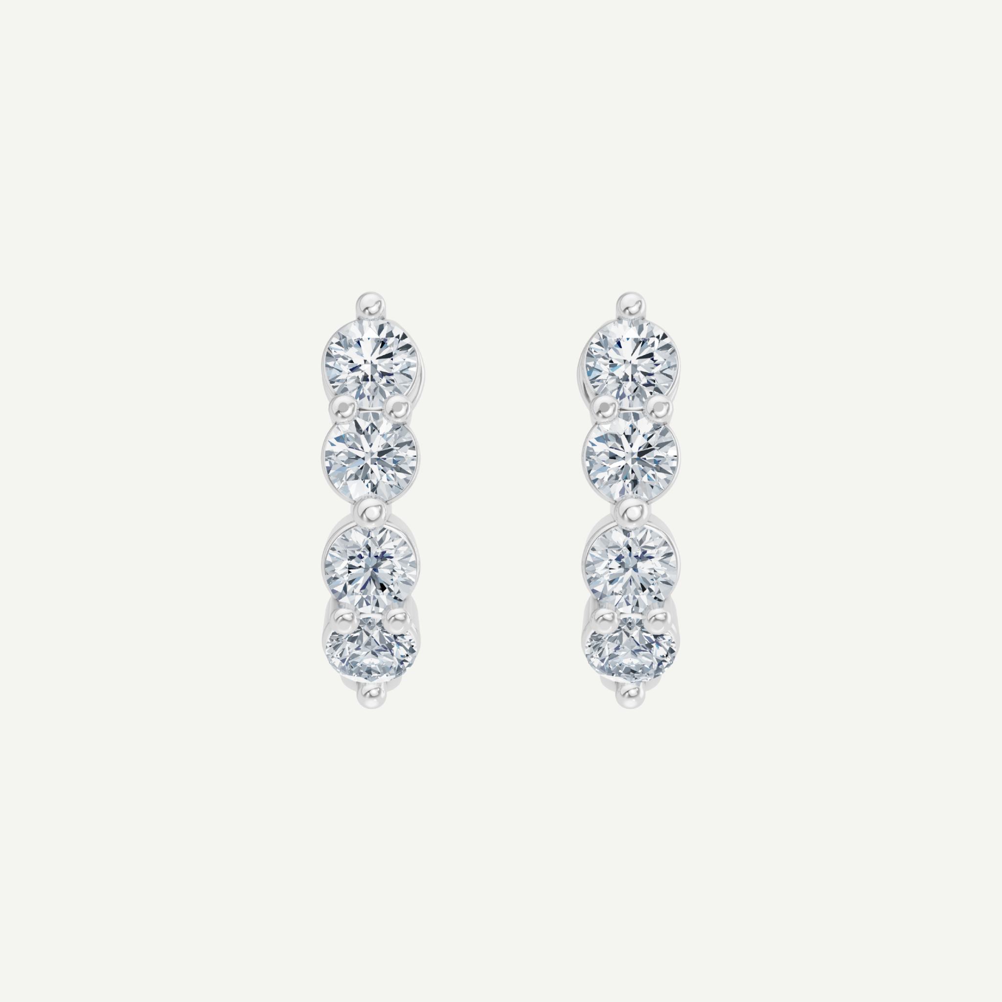 J Huggie Diamond Earrings | 0.64CT in 14K Gold