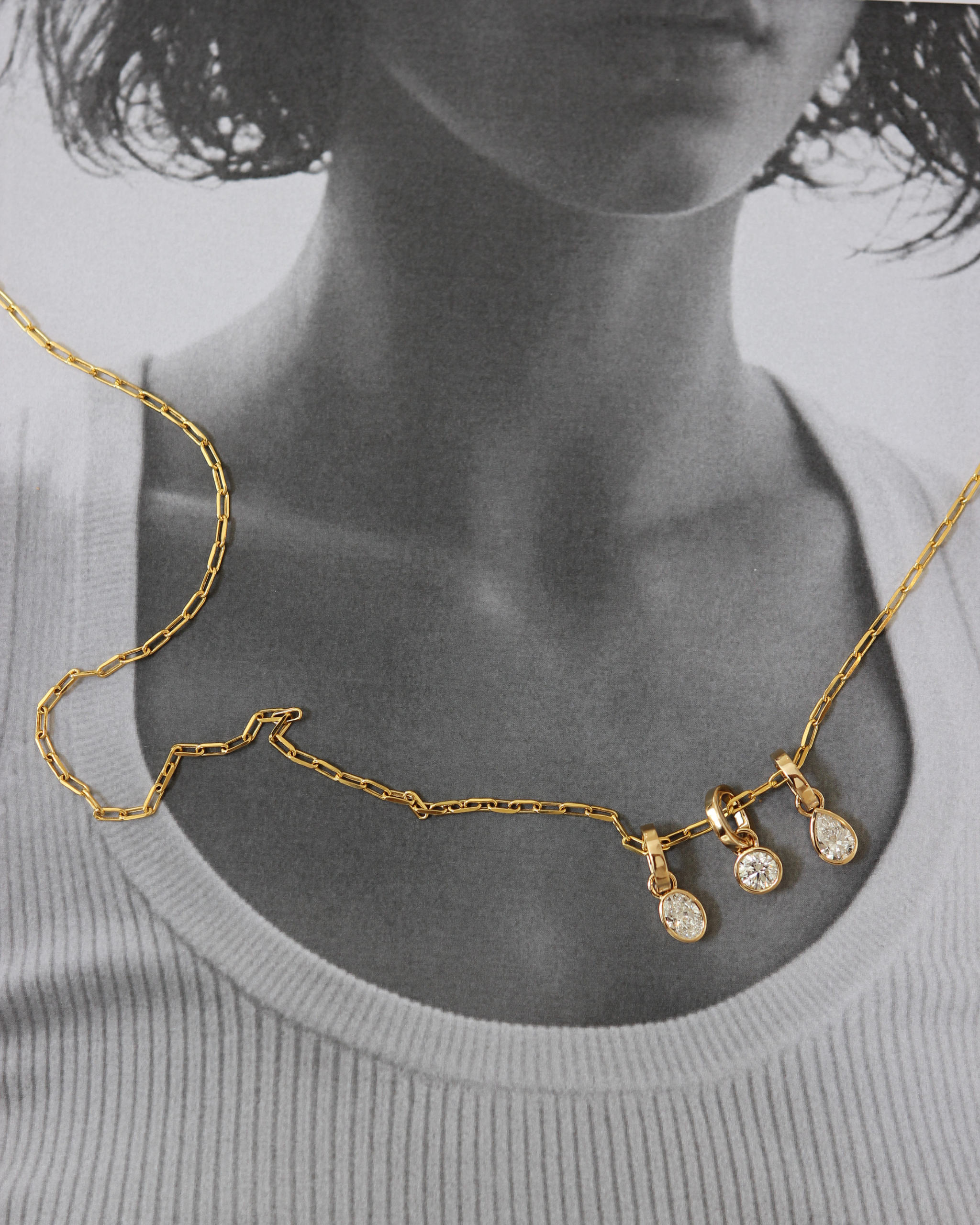 Pear Bezel Diamond Pendant | 1CT in 14K Gold