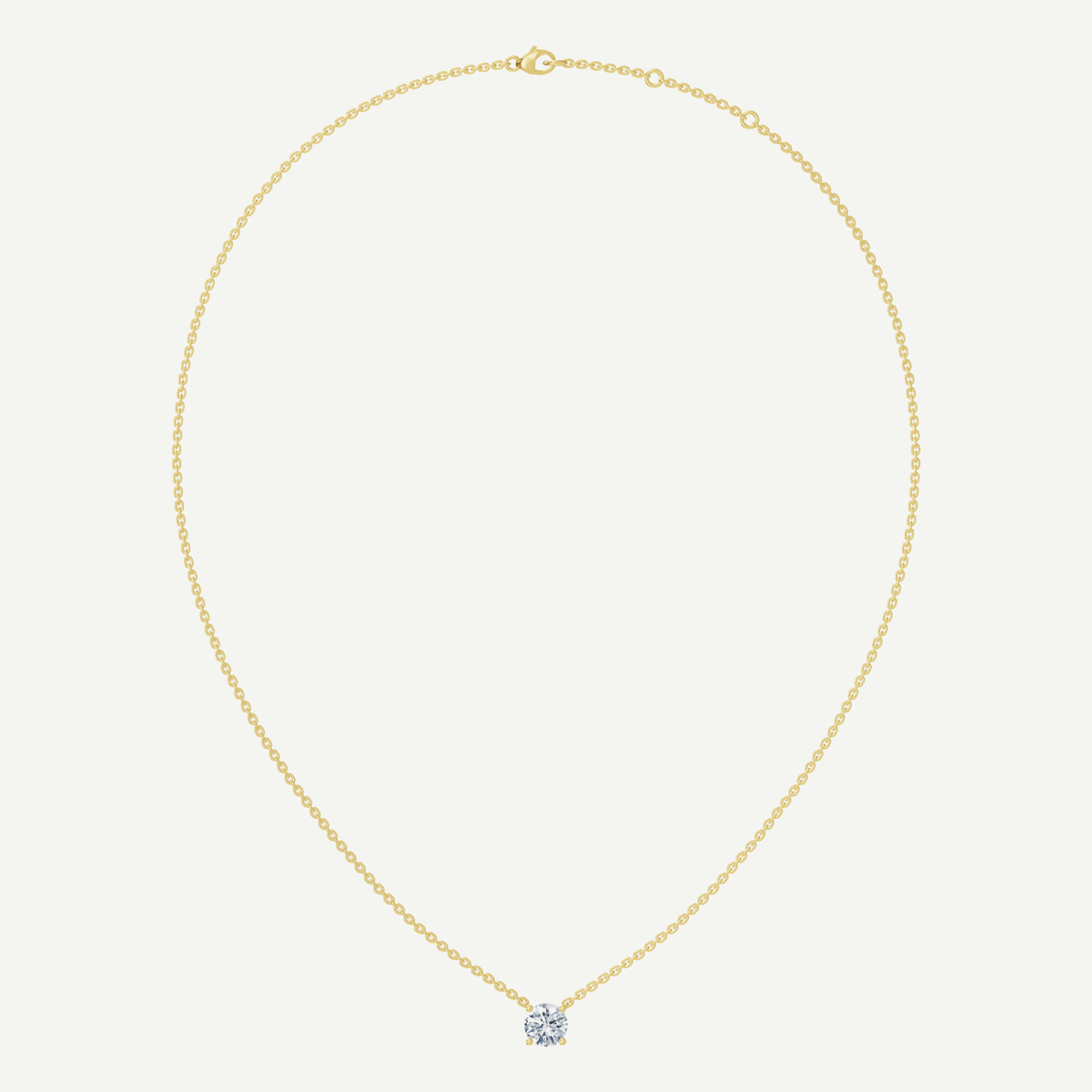 Round Diamond Solitaire Necklace | 0.5–1.5CT | VIVIE