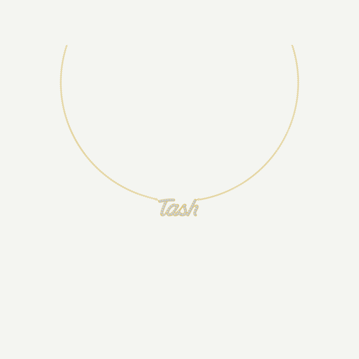 Diamond Name Necklace | Personalised Script | VIVIE