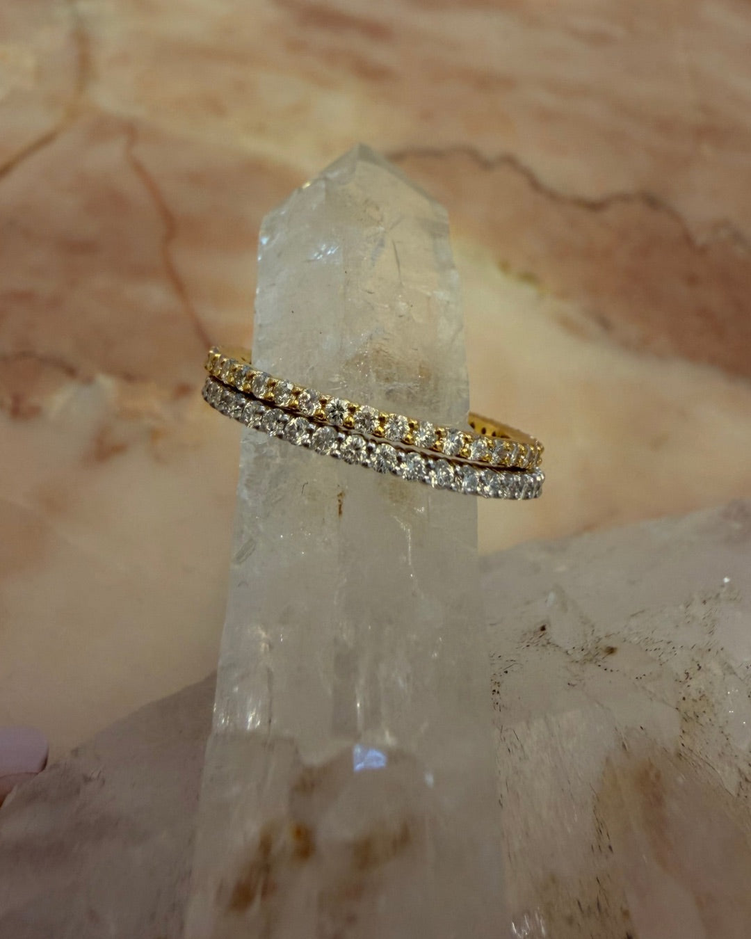 Mini Diamond Pinky Eternity Ring | Approx 0.36CT Diamonds | VIVIE