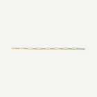 Gold Mixed Link Paperclip Bracelet