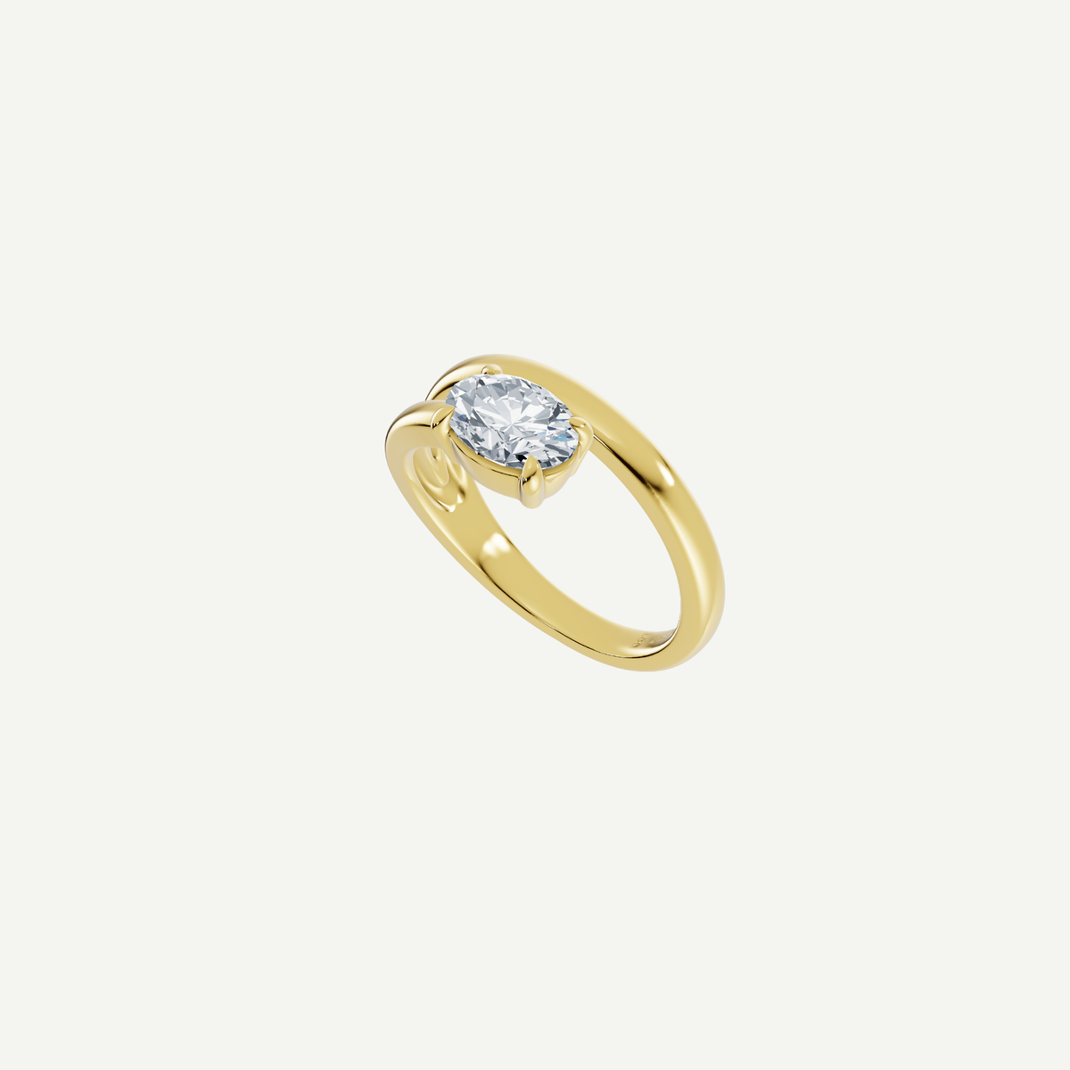 Pinky Oval Solitaire Wrap Ring | 0.75CT Diamond | VIVIE