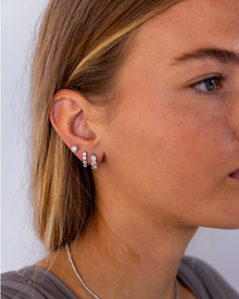 Bold Diamond Huggie Earrings in Gold | 2CT