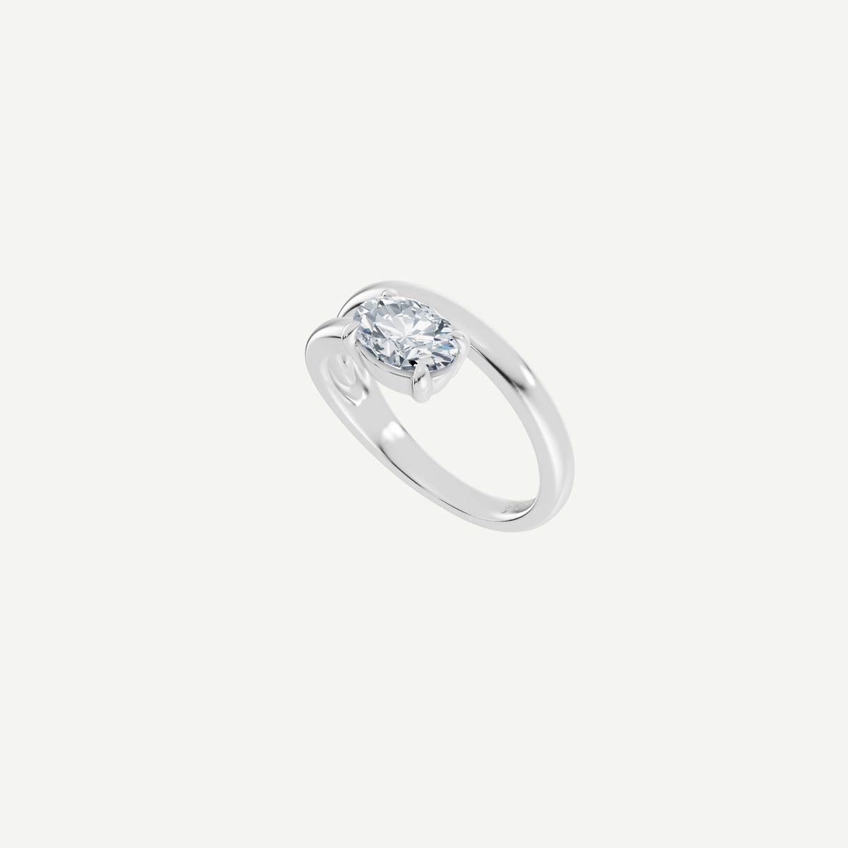 Pinky Oval Solitaire Wrap Ring | 0.75CT Diamond | VIVIE