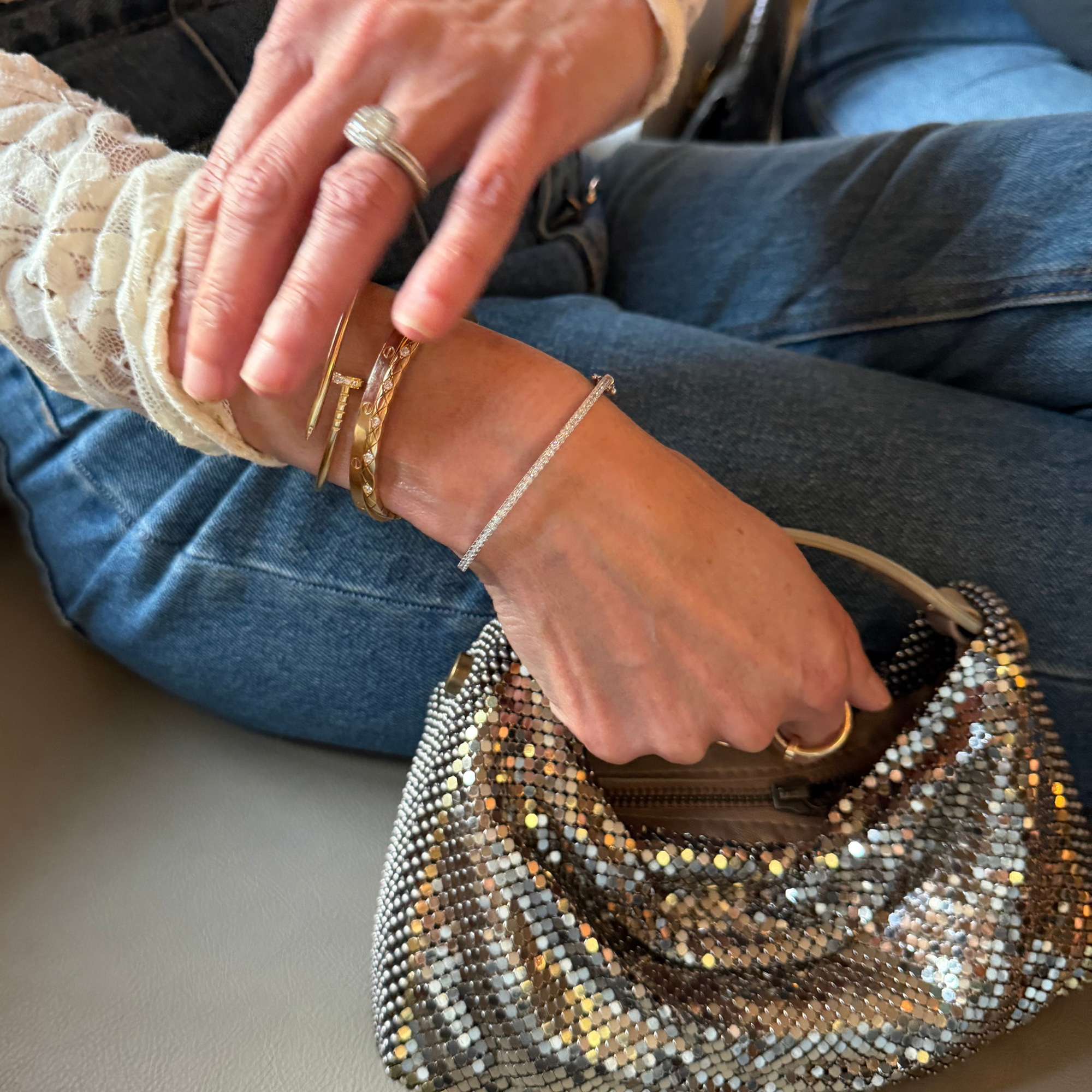 Diamond Hinge Bangle | 2 CT