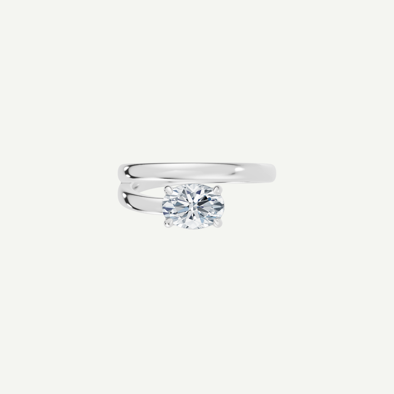 Pinky Oval Solitaire Wrap Ring | 0.75CT Diamond | VIVIE