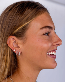 Bold Diamond Huggie Earrings in Gold | 2CT
