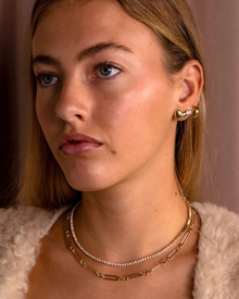 Yellow Gold Heart Stud Earrings