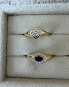 Heart Signet Pinky Ring | 0.26CT Diamond | VIVIE