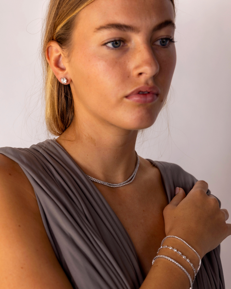 Diamond Mini Tennis Bracelet in Gold | 1CT