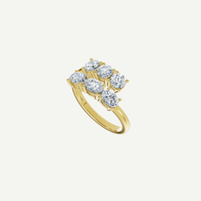 Round and Oval Diamond Crossover Ring | 2CT Diamonds | VIVIE