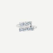 Round and Oval Diamond Crossover Ring | 2CT Diamonds | VIVIE