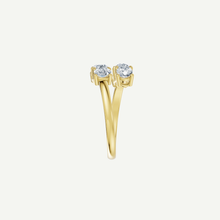 Round and Oval Diamond Crossover Ring | 2CT Diamonds | VIVIE