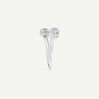 Round and Oval Diamond Crossover Ring | 2CT Diamonds | VIVIE