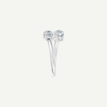 Round and Oval Diamond Crossover Ring | 2CT Diamonds | VIVIE