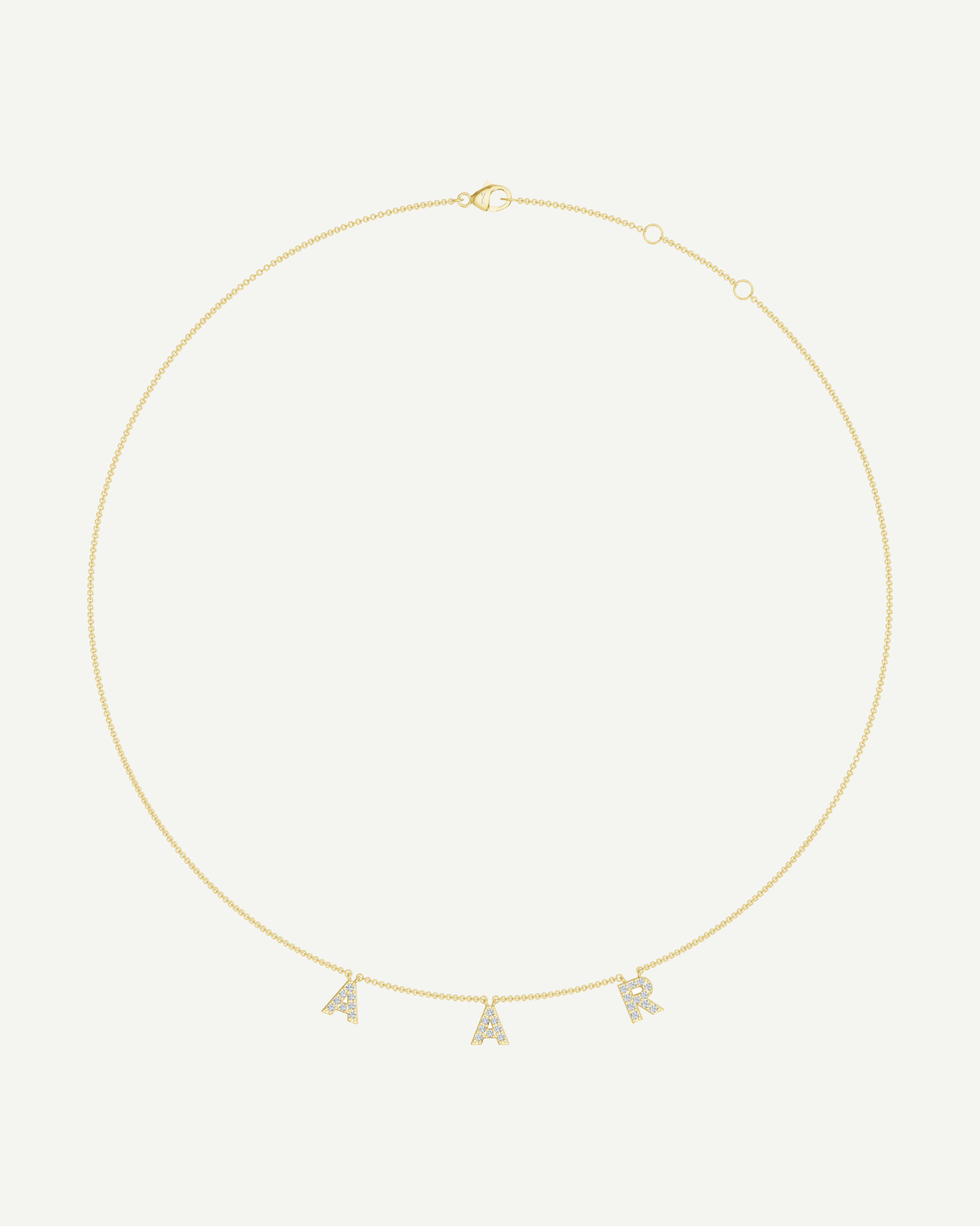 Personalised Diamond Initial Necklace in Gold | 0.80–1.20CT