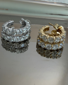 Diamond Half Hoop Earrings | 2CT | VIVIE