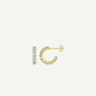 Diamond Half Hoop Earrings | 2CT | VIVIE