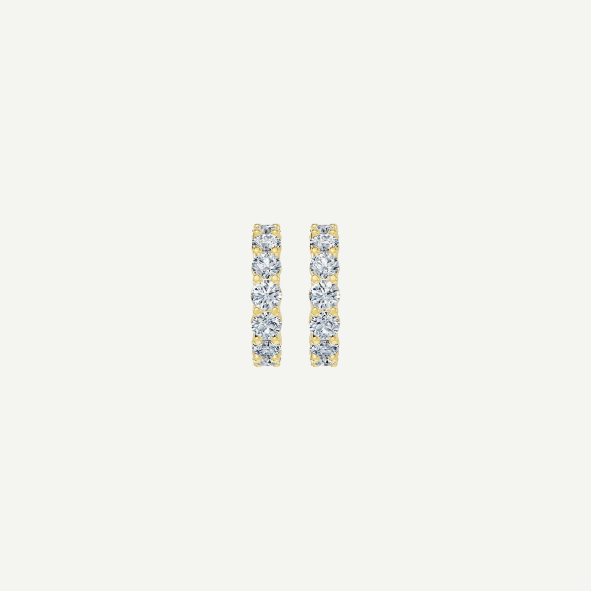 Diamond Half Hoop Earrings | 2CT | VIVIE