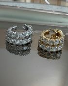 Diamond Half Hoop Earrings | 2CT | VIVIE