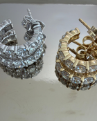 Diamond Half Hoop Earrings | 2CT | VIVIE