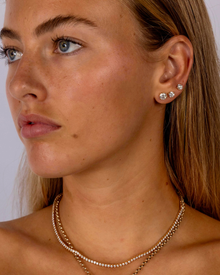 Round Diamond Martini Stud Earrings in Gold | 0.5–4CT TCW