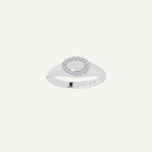 Oval Signet Pinky Ring | 0.10CT Diamonds | VIVIE