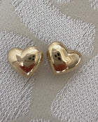 Gold Heart Stud Earrings | VIVIE