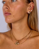 Yellow Gold Mirror-Cut Oval Chain Necklace