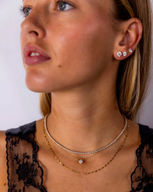 Round Diamond Solitaire Necklace in Gold | 0.5–1.5CT