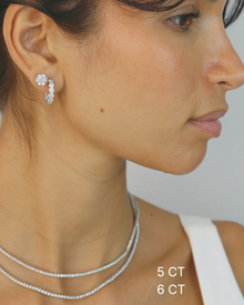 Diamond Tennis Necklace in Gold | Classic 4-Prong | 5–6CT