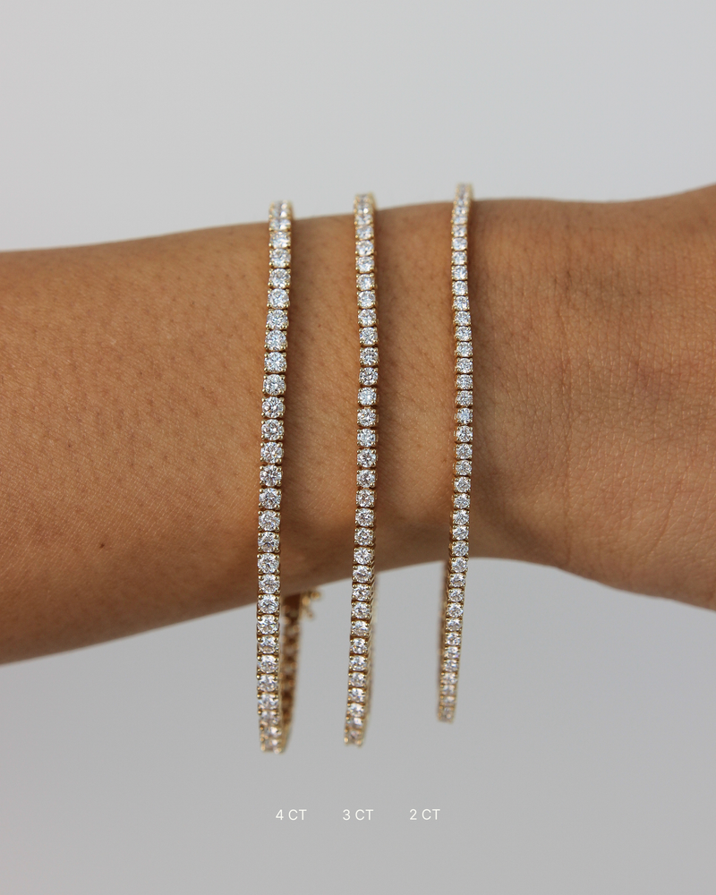 Diamond Tennis Bracelet | Classic 4-Prong | 2 - 4CT in 14K Gold