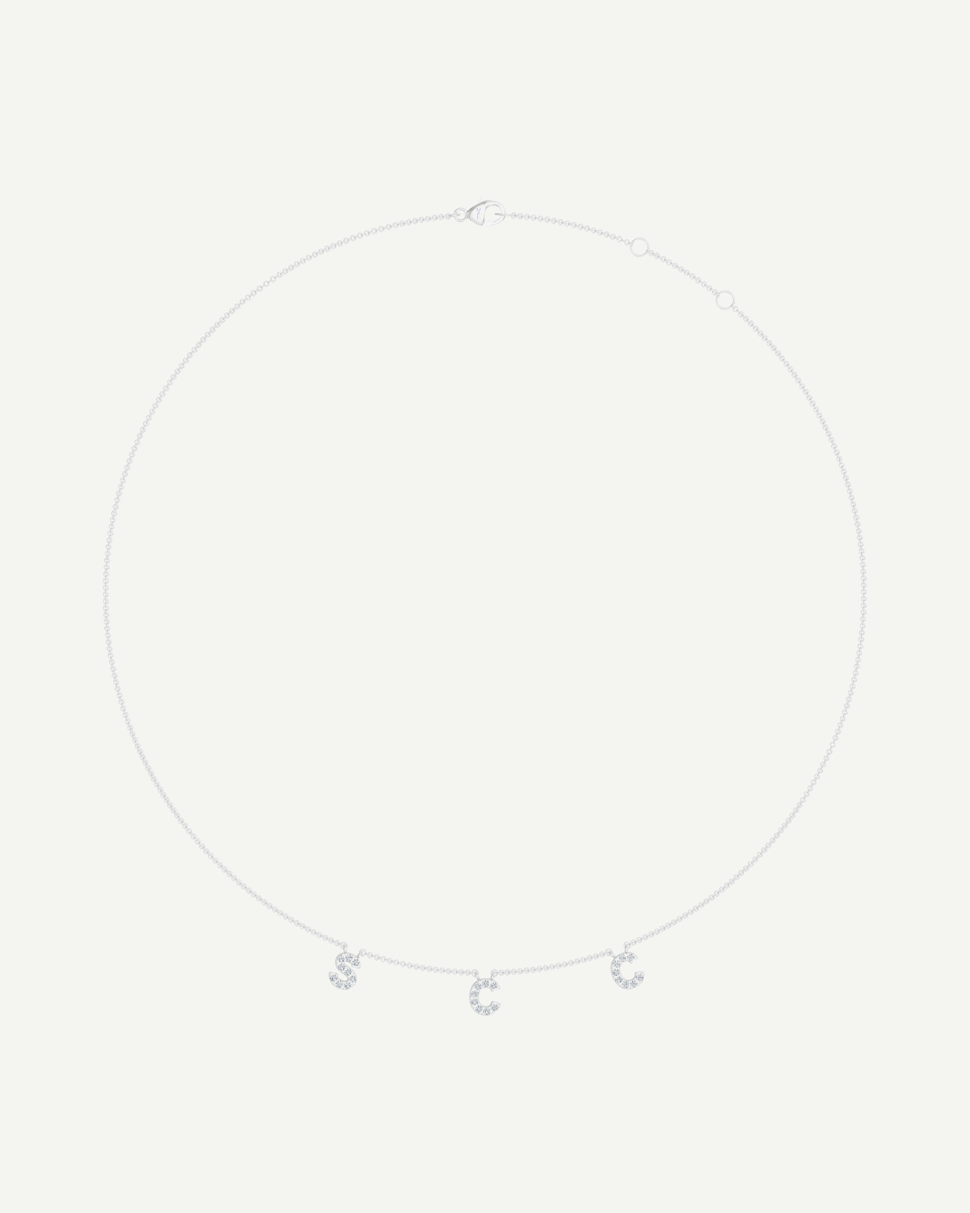 Personalised Diamond Initial Necklace in Gold | 0.80–1.20CT