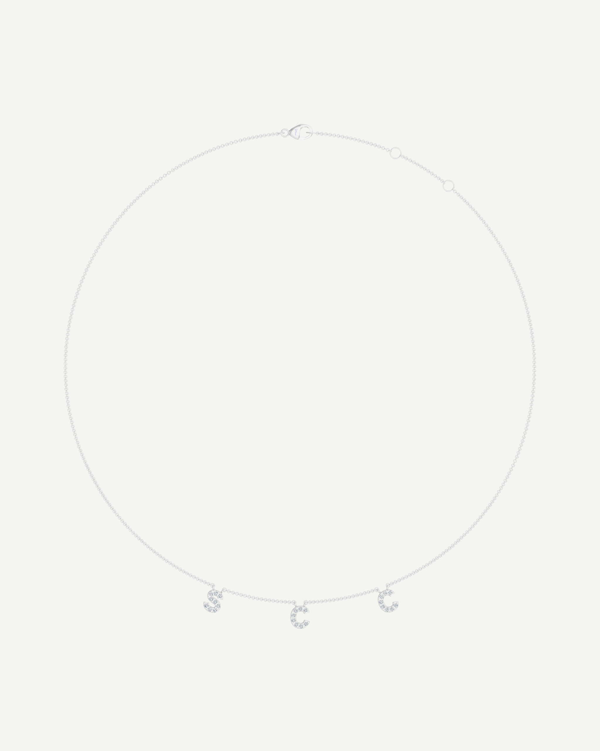 Personalised Diamond Initial Necklace in Gold | 0.80–1.20CT