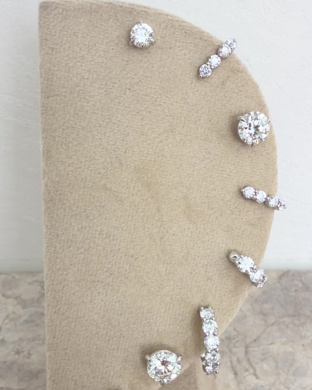 Diamond Half Hoop Earrings | 3CT | VIVIE