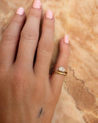 Pinky Oval Solitaire Wrap Ring | 0.75CT Diamond | VIVIE